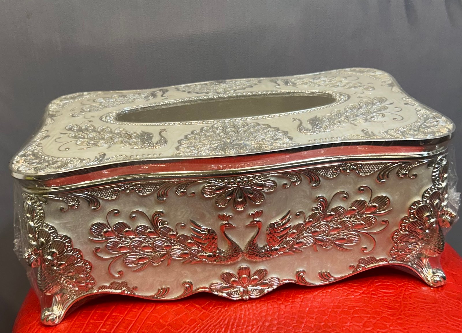 Tissue paper box German silver
